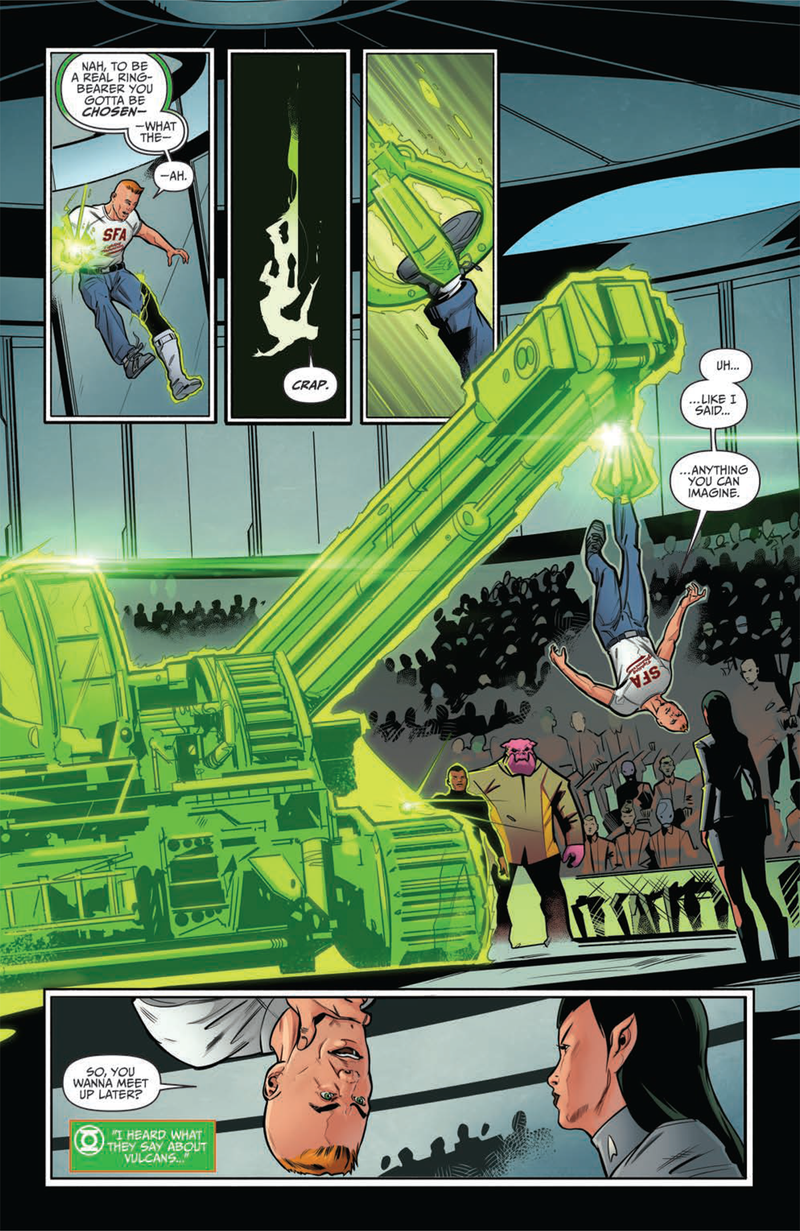 Illustration for article titled The Green Lanterns are Stuck in Star Trek's Kelvin Timeline in the Next Star Trek/Green Lantern Crossover